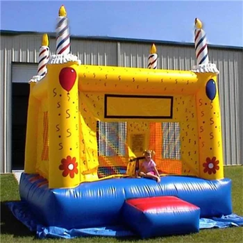 Надувной батут-замок в стиле торта, надувной дом для прыжков для детей, играющих в помещении или на открытом воздухе, в подарок Изображение