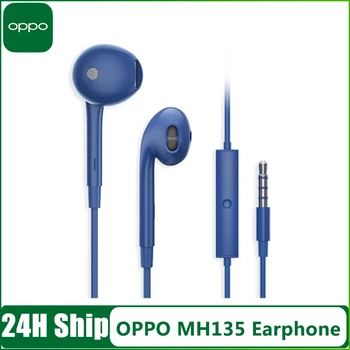Наушники OPPO MH135 Гарнитуры Со Встроенным Микрофоном 3,5 мм Штекер Наушники Для Смартфона Find X5 R17 Pro Reno 10 3 3 Pro Изображение