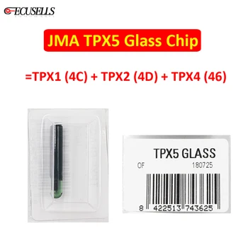 Новая замена чипа JMA для автомобильных ключей TPX5, стеклянного чипа, транспондера, клонирующего чипа = TPX1 (4C) + TPX2 (4D) + TPX4 (46) Изображение