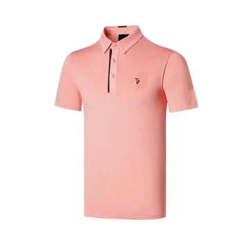 Новая одежда для гольфа, мужская летняя износостойкая футболка, повседневная спортивная дышащая быстросохнущая рубашка ПОЛО, свободная рубашка с короткими рукавами Изображение