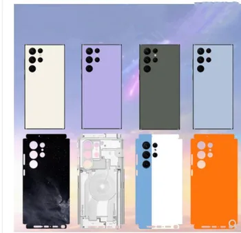 Обычная Наклейка Цвета Миндального Ореха для Samsung S22 S23 Ultra A52 A52s 5G Защитная Пленка Для Задней Панели 3M Wrap Модифицирующая Наклейка Изображение