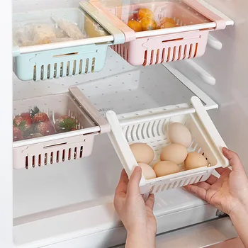 Органайзер для холодильника, Ящик для хранения, Пластиковый контейнер для хранения, Полка для хранения Фруктов, яиц, Коробка для хранения продуктов, Кухонные Принадлежности Изображение