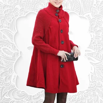 Осенне-зимнее женское модное пальто, теплая однотонная Длинная куртка, женская верхняя одежда, Высококачественная Свободная одежда Изображение