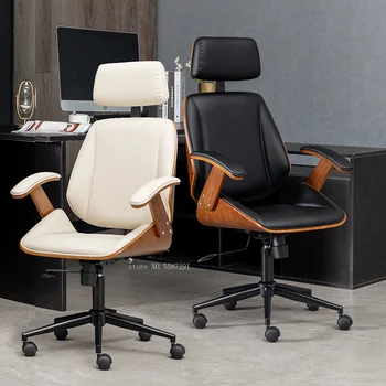 Офисные стулья, современная мебель для дома, Подъемное кресло с поворотной спинкой, Удобное компьютерное кресло для босса, Эргономичная Силла Изображение