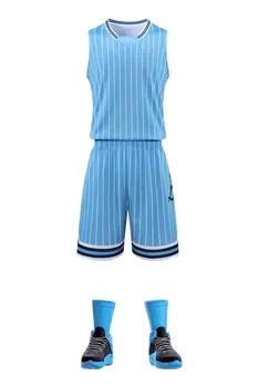 Полная сублимация мужских баскетбольных комплектов высокого качества, комплект джерси, баскетбольная одежда для команд и клубов, Баскетбольная форма с принтом Изображение