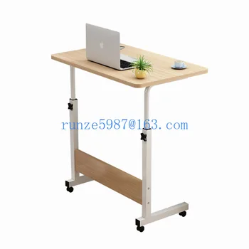 Простой и современный стол для ноутбука, кровать, домашний передвижной подъемный столик, прикроватный подъемный столик, ленивый столик Изображение