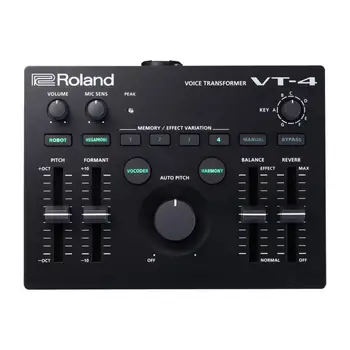 Процессор эффектов ROLAND VT-4 Voice Transformer формирует собственные уникальные вокальные звуки для сольного электронного исполнителя, ди-джея и певицы в составе группы Изображение