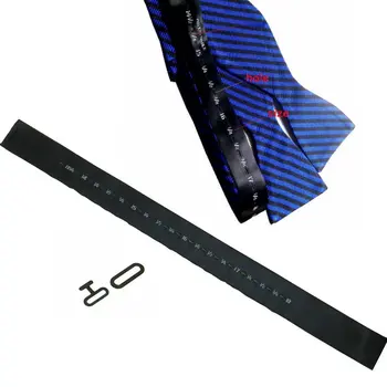 Регулятор галстука-бабочки, фурнитура, Регулируемые галстуки-бабочки, Размер ленты 28 мм x 340 мм и металлический Т-образный крючок черного цвета Изображение