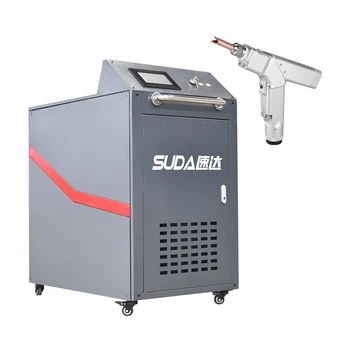 Ручной лазерный сварочный аппарат SUDA для прокладки пруда 1000 Вт 1500 Вт для нержавеющей стали толщиной 2 мм 3 мм Изображение