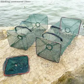 Сеть-ловушка для рыбы Рыболовные снасти Краб Креветки Креветки Раки Омары Раки Складные Изображение