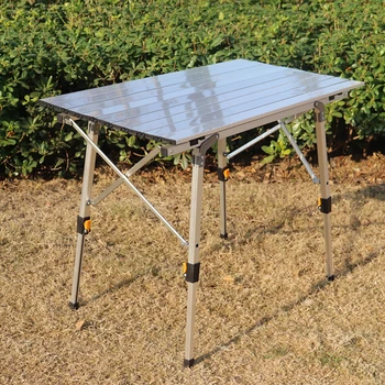 Складной стол для кемпинга Барбекю на открытом воздухе Походная мебель из алюминиевого сплава для барбекю 90*53* 69 см Изображение