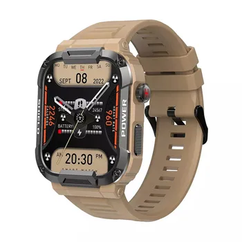 Смарт-часы MK66 Для Мужчин 1,85 дюймов Bluetooth Вызов AI Голосовой Монитор Сердечного Ритма 400 мАч Большая Батарея Спортивные Умные Часы Изображение