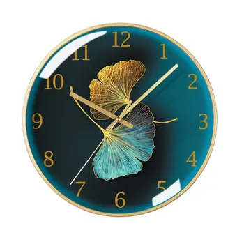 Современные большие настенные часы В гостиной Легкие Роскошные Металлические Часы в спальне Креативные Бесшумные Настенные часы Horloge Murale Design Moderne Изображение