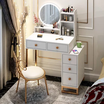 Современные минималистичные комоды Для спальни, Многофункциональный Креативный домашний шкаф для хранения, Небольшая квартира, Роскошный столик для макияжа высокого класса Изображение