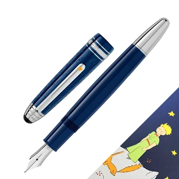 Специальное издание MB Petit Prince, темно-синяя авторучка из смолы 149, ручки-роллеры для письма в деловом офисе, с серийным номером Изображение
