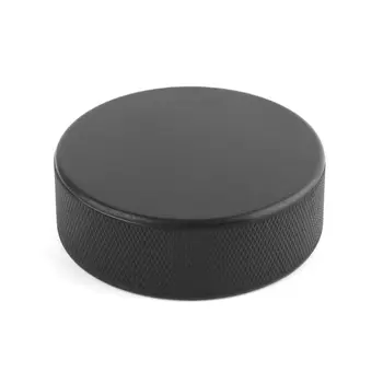 Спортивный резиновый мяч для хоккея с шайбой для соревнований и упражнений Diamond Grade Черный Изображение