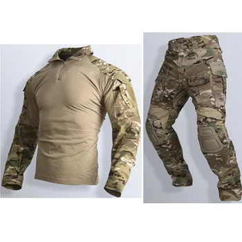 Тактическая форма Боевая рубашка и брюки BDU G3, Наколенники, Обновленная Версия Камуфляжной военной формы для Страйкбола Изображение