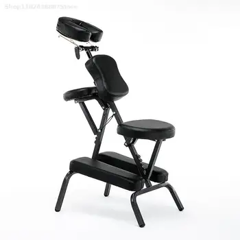 Тату-кресло, Центр здоровья, Складное массажное кресло, Портативное массажное кресло, стул для выскабливания, тату-кресло, складная косметическая кровать Изображение