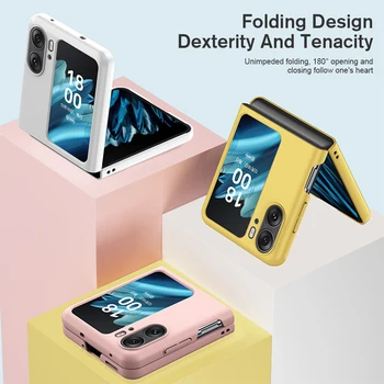 Удобный для кожи Чехол для телефона со Складным экраном Oppo Find N2 Flip Skin, Обеспечивающий Комфортную Защиту Задней крышки Мобильного телефона от падения Изображение