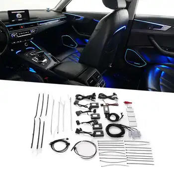 Улучшенная модернизация интерьера 30 цветных комплектов светодиодного внешнего освещения для контроллера MMI для Audi A4 A5 B9.5 2020-2021 Изображение