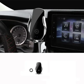 Универсальный автомобильный держатель для телефона с магнитной беспроводной зарядкой для Samsung iPhone 12 11 XS XR X 8 Изображение