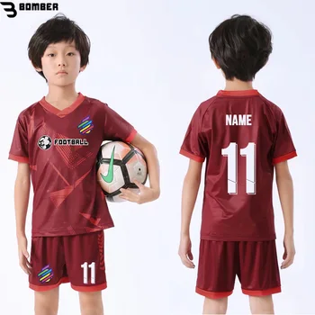 Футбольный комплект Нового сезона, Индивидуальный костюм с коротким рукавом для мальчиков, Качественная тренировка для взрослых, Футбол на выживание Изображение