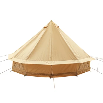 Хит продаж, семейная роскошная уличная палатка bell на 8-10 человек, глампинговая палатка для кемпинга и пеших прогулок Изображение