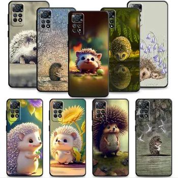 Чехол для Телефона Xiaomi Redmi Note 9 9A 11 9C 9S 10C 10 Pro K40 8T 8 7A 8T Animal Hedgehog Celular Изображение