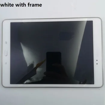 белый SM-P555 ЖК-Дисплей Для Samsung Galaxy Tab A 9.7 P550 SM-P550 Дисплей Сенсорный Экран Дигитайзер Датчики В Сборе Панель с Рамкой Изображение