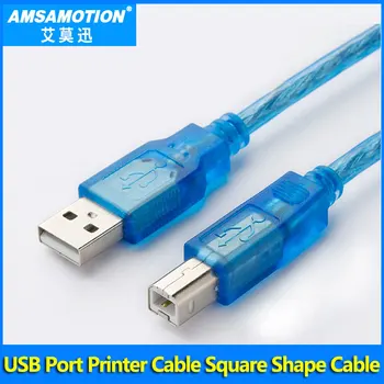кабель USB для принтера длиной 2 м с квадратным портом от A до B Кабель USB 2.0 длиной 2 метра 0,5 м Электрические провода длиной 3 м для Canon HP Panasonic Изображение