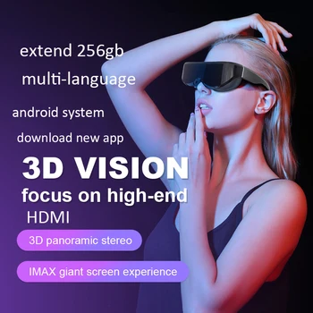 новая мода играть в игры смотреть moives smart 3d видео очки система Android с подключением Wi-Fi очки с несколькими устройствами smart eyeglases Изображение
